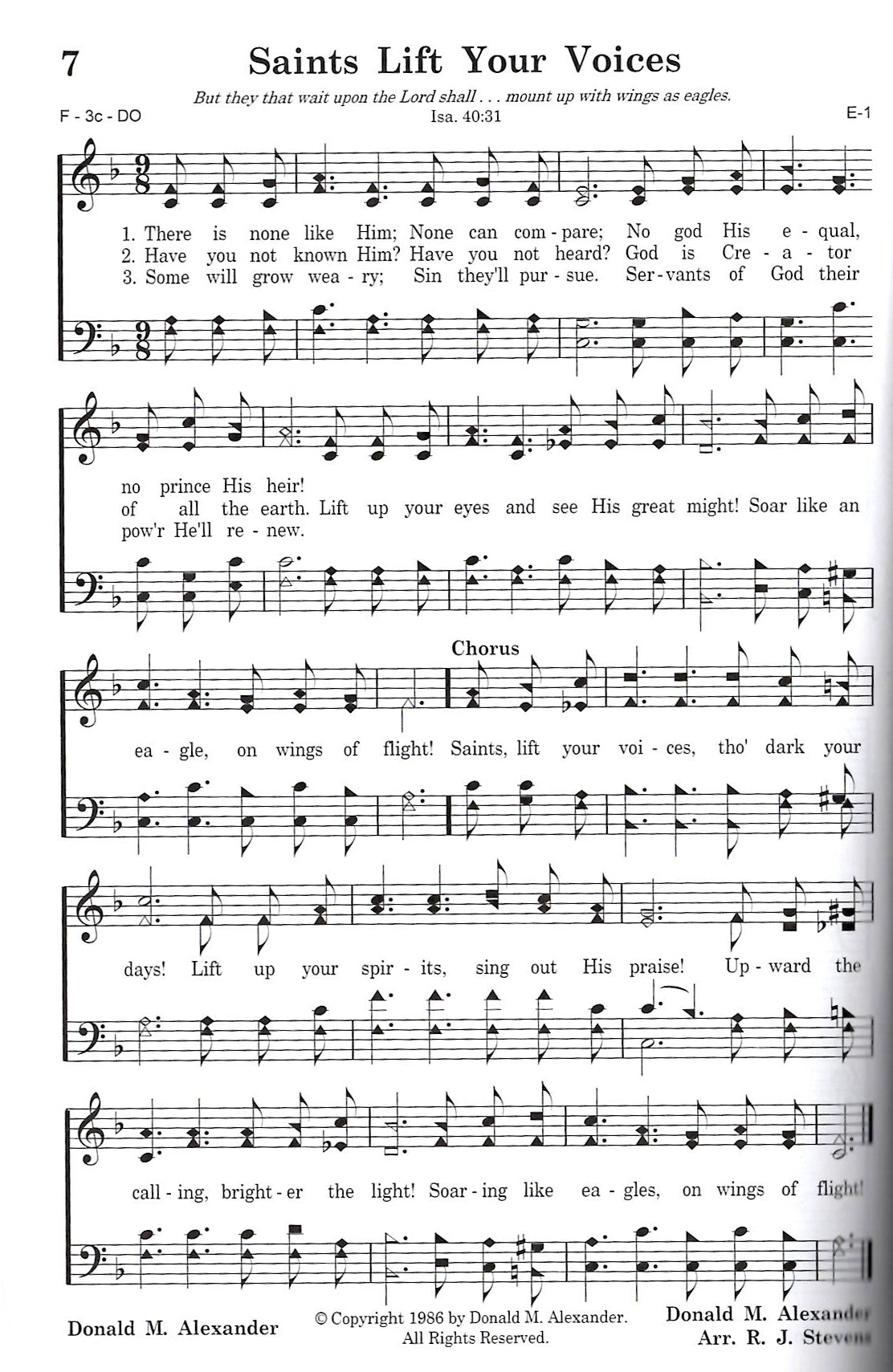 Saints, Lift Your Voices